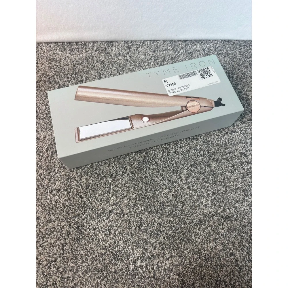 TYME Iron Pro Rose Gold Hair Straightener and Curler 2-in-1 Titanium Plates new